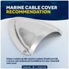 Five Oceans 2-Pack 316 Stainless Steel Clamshell Vent Cover, 1-Inch H x 2-1/2-Inch W Opening, 3-11/16-Inch L x 3-7/16-Inch W Base, Marine Wire Cover - FO4010-M2 view 4