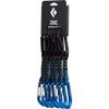 BLACK DIAMOND HotForge Hybrid Quickdraw Quickpack (6-Pack, 12cm) for Rock Climbing | Lightweight Aluminum Carabiners | Durable Dogbone | Blue view 1