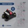 Five Oceans 60 Amps Anchor Windlass Marine Circuit Breaker with Manual Reset Button, 12 Volts, Waterproof IP67, Surface Mount, Easy Installation - FO3295 view 4