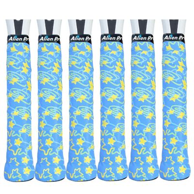 ALIEN PROS Tennis Racket Grip Tape (6 Grips)  Tac Moisture Feel Tennis Grip  Tennis Overgrip Grip Tape Tennis Racket  Wrap Your Racquet for High Performance (6 Grips, Southern Stars)
