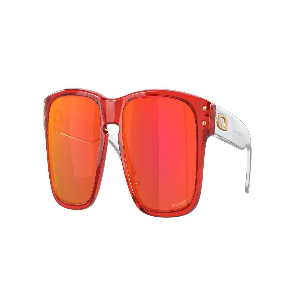 Oakley Youth OJ9007 Holbrook XS Square Sunglasses, Crystal Red/Prizm Ruby, 53 mm