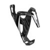 Elite Vico Carbon Bottle Cage  Glossy Black with White Graphic  Ultra-Lightweight Italian Carbon Fiber view 1