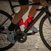 Elite Vico Carbon Bottle Cage  Glossy Black with White Graphic  Ultra-Lightweight Italian Carbon Fiber view 2