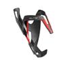 Elite Vico Carbon Bottle Cage  Matte Black with Red Graphic  Ultra-Lightweight Italian Carbon Fiber view 1