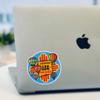 2 Balloon Festival Stickers 3.5 x 3.5 inch Albuquerque Hot Air Balloons Weatherproof Window Vinyl Sticker Decals for Car or Laptop view 2