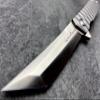 Titanium Pocket Folding Knife for EDC, Solid Tc4 Titanium Handle, CPM D2 Steel Tanto Blade, Includes Sheath (Saint ST) view 2
