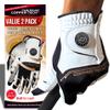 Copper Tech Golf Gloves Men Right Handed Golfer Or Left Handed Golfer (2 Pack)| Copper Compression Joint Support | Flexible & Comfortable Fit with Premium Leather | Tacky Reinforced Palm Pad With Grip view 1
