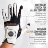 Copper Tech Golf Gloves Men Right Handed Golfer Or Left Handed Golfer (2 Pack)| Copper Compression Joint Support | Flexible & Comfortable Fit with Premium Leather | Tacky Reinforced Palm Pad With Grip view 2