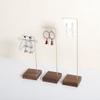GemeShou 3pcs jewelry earring display stands for selling, Wooden Necklace Hanger Jewelry holder for show, Large Jewelry storage organizer shelfWalnut L shape jewelry shelf 3pcs-Large view 2