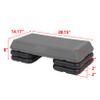 LEMY 28.5 Inch Bodybuilding Aerobic Stepper Platform, Exercise Fitness Workout w/ 4 Risers, Height Adjustable 4" - 6" - 8", Gray view 3
