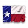 Texas Burlap Flag Vinyl Bumper Sticker Decal 5" view 1
