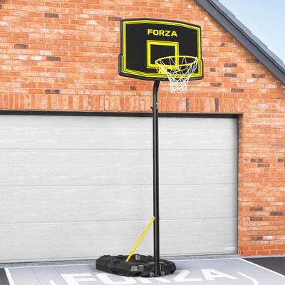 FORZA Adjustable Basketball Hoop and Stand System | Portable & Height-Adjustable for Indoor or Outdoor Use [4 Styles] (JS220 | Junior, Post, Basketball & Pump)