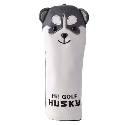 GOOACTION Husky Golf Hybrid/Utility Head Cover Synthetic Leather Animal Golf Clubs Headcover (Tag 3,5,7,X)