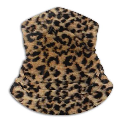 Leopard Print (2) Fleece Neck Warmer Heat Trapping Sun-Proof Neck Gaiter Tube Soft Elastic Balaclava Half Unisex Windproof Ski Neck Gaiter Cover for Winter Skiing Run Multicolored