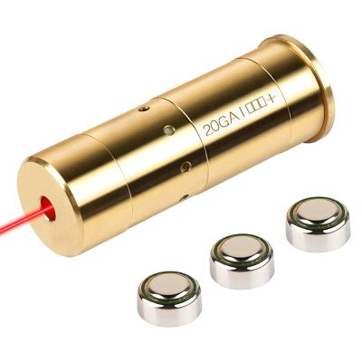 MidTen 20-Gauge Bore Sight Cal Red Dot Boresighter with Three Batteries