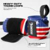 DMoose Wrist Wraps Weightlifting Men 12 and 18 Inches Thumb Loops with Wrist Support for Workouts Powerlifting Wrist Straps for Weight Lifting Men and Women American III view 4