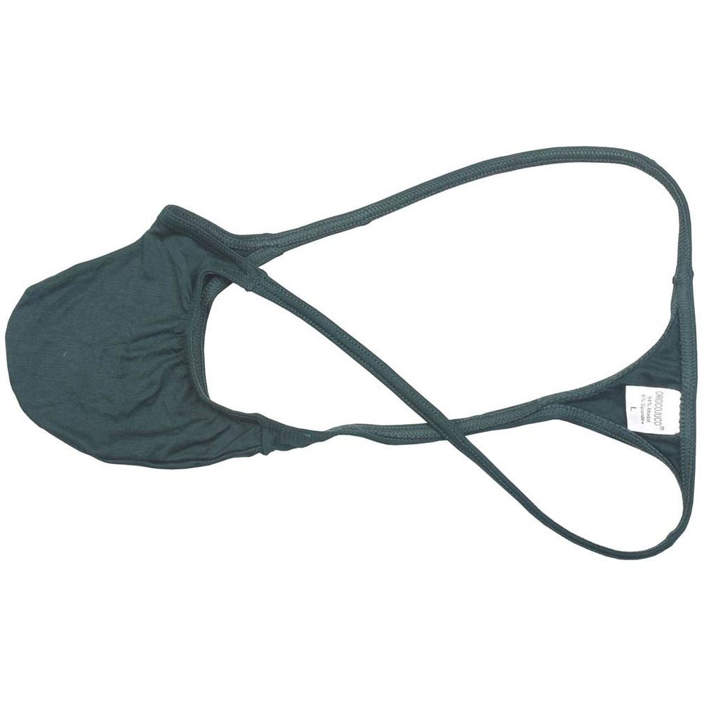 OROCOJUCO Men's Modal String Thong Underwear Contoured Pouch Tangas Jockstrap Mini Bikini Dark Green