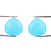 GEMHUB A Grade BlueTurquoise 24.50 Ct pear Shape Pair of 2 PCS Attractive Blue Turquoise Loose Gemstone for Jewelry ET-948 view 1