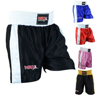 Men Boxing Shorts for Boxing Training Fitness Gym Cage Fight MMA Mauy Thai Kickboxing Trunks Clothing Black Small