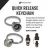 PROMETHEUS LIGHTS: Kappa Quick Release Keychain. Holds up to 10 lbs, Pull to Detatch, Push to Attach, Easy, Secure. Made in USA (Electroless Nickel) view 2