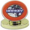 SAFTGARD SUPPLIES Acrylic Hockey Puck Gold Base Display CASE Holder view 2
