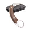 MASALONG Snake Shadow Survival Hunting Karambit Claw Knife (White-bladed Brown Snakeskin) view 4