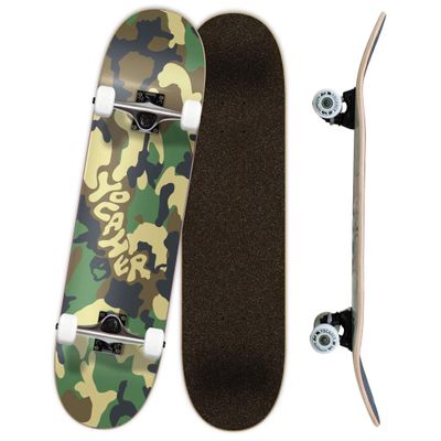 Yocaher Professional Complete 7.75" Skateboard w/7Ply Maple Deck, BlackWidow Premium Grip Tape, Aluminum Alloy Truck, ABEC-9 Bearing (Complete - 7.75 - Camo)