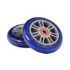 AlveyTech 98 mm Razor A Kick Scooter Wheels with Bearings and 7 Spoke Rims (Set of 2) (Clear Blue Wheel Gray Hub)