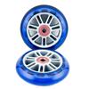 AlveyTech 98 mm Razor A Kick Scooter Wheels with Bearings and 7 Spoke Rims (Set of 2) (Clear Blue Wheel Gray Hub) view 3