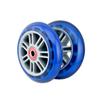 AlveyTech 98 mm Razor A Kick Scooter Wheels with Bearings and 7 Spoke Rims (Set of 2) (Clear Blue Wheel Gray Hub) view 4