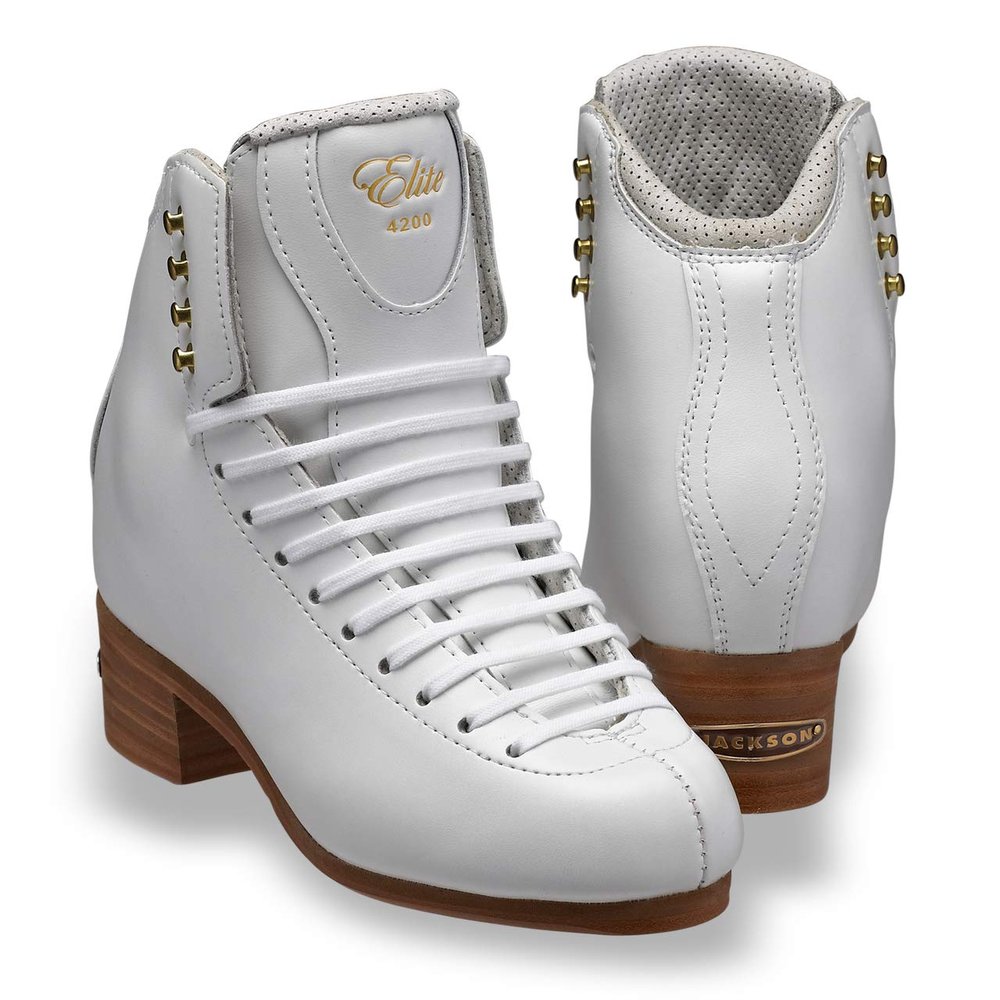 SKATE GURU Jackson Ultima - Figure Skates - Elite DJ4200 - White Size: Adult 3.5 / Width: Narrow (R, B)