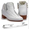 SKATE GURU Jackson Ultima - Figure Skates Bundle with Blades - Premier DJ2800 / DJ2801 - White Size: Kids 1 / Width: Narrow (R, B) view 1