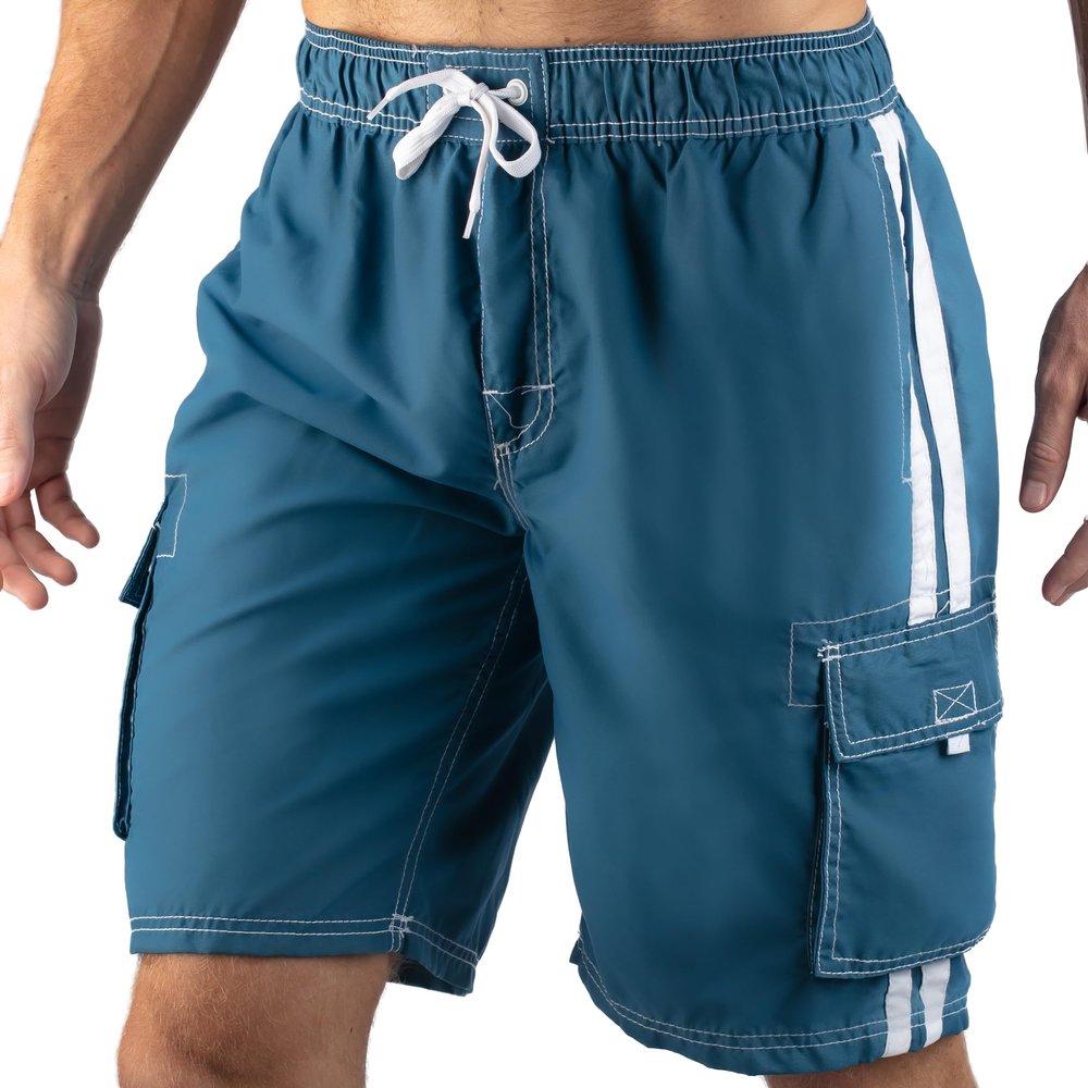 Kanu Surf mens Barracuda (Regular & Extended Sizes) Swim Trunks, Denim Blue, 5X US