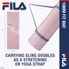 FILA Accessories Exercise Mat - Thick Yoga Mat for Fitness & Floor Gym Workouts | Includes Carrier Strap, 68" L x 24" W x 10mm, Ballet Pink (Rise) view 4