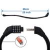 Security Bike Lock 4 Digit Resettable Combination Cable Lock for Bicycle Without Mounting Bracket, 2 Feet x 1/2 Inch (5Pcs) view 4