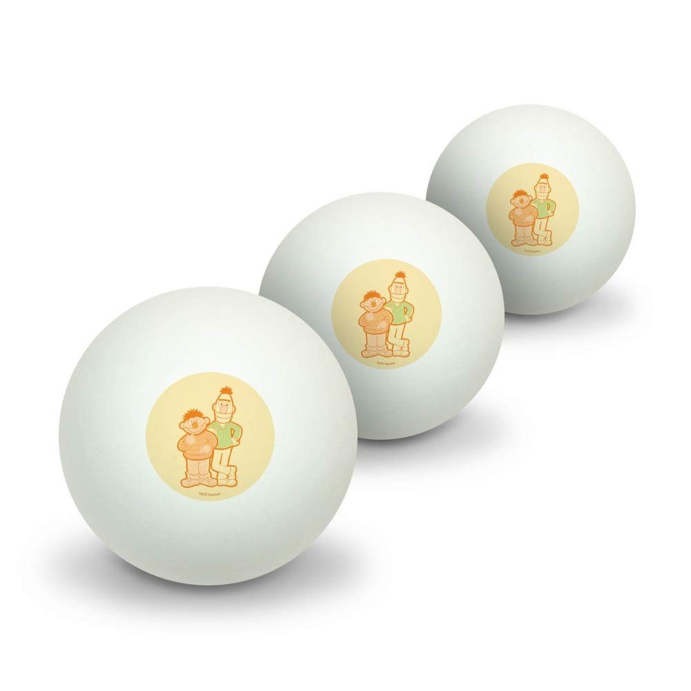 GRAPHICS & MORE Sesame Street Bert and Ernie Distressed Novelty Table Tennis Ping Pong Ball 3 Pack