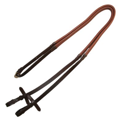 Whitaker Leather Reins with Dimpled Grip (Pony) (Havana)
