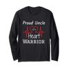 CHD Heart Warrior Uncle Shirt Congenital Heart Defect HLHS Long Sleeve T-Shirt view 1