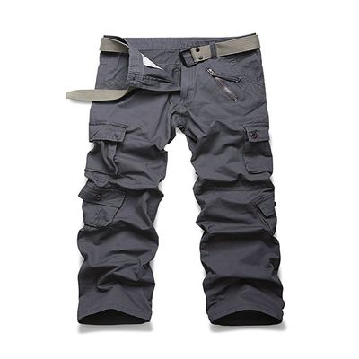 Women's Cotton Casual Military Army Cargo Combat Work Pants with 8 Pocket Grey US 10