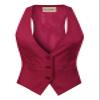 Design by Olivia Women's Dressy Casual Versatile Racerback Vest Three Button Tuxedo Suit Waistcoat Burgundy S view 1