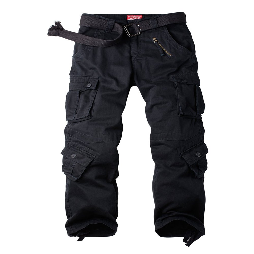 Women's Cotton Casual Military Army Cargo Combat Work Pants with 8 Pocket Black US 2