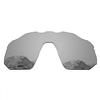 Puzzley Mirror Polarized Replacement Lenses for Oakley Radar EV Advancer OO9442 Sunglasses - Retro Black + Silver Mirror view 3