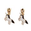 HAPPYAN Fashion Cute Unicorn Shape Clip on Earrings Charm Jewelry Accessory (Black) view 1