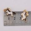 HAPPYAN Fashion Cute Unicorn Shape Clip on Earrings Charm Jewelry Accessory (Black) view 2