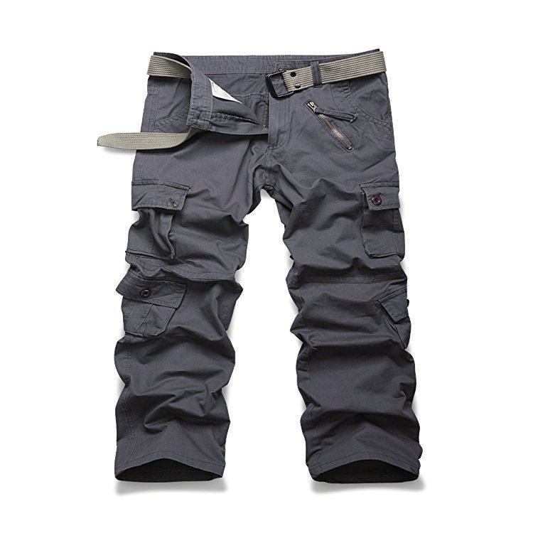 Women's Cotton Casual Military Army Cargo Combat Work Pants with 8 Pocket Grey US 2