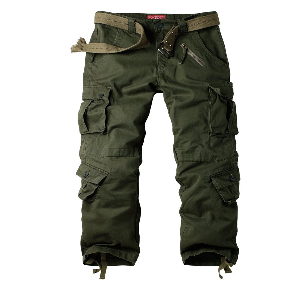 Women's Cotton Casual Military Army Cargo Combat Work Pants with 8 Pocket Army Green US 2