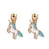 HAPPYAN Fashion Cute Unicorn Shape Clip on Earrings Charm Jewelry Accessory (Lake blue) view 1