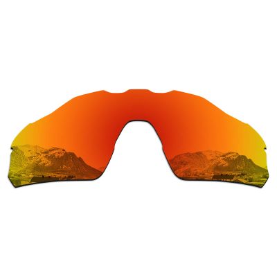 Puzzley Mirror Polarized Replacement Lenses for Oakley Radar EV Pitch OO9211 Sunglasses - Orange Red Mirror Polarized