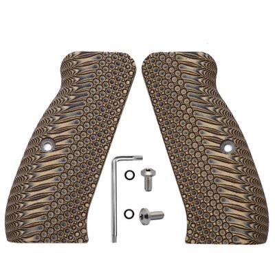 Guuun G10 CZ 75 Grips for Full Size CZ SP-01 OPS Texture - 8 Color Options