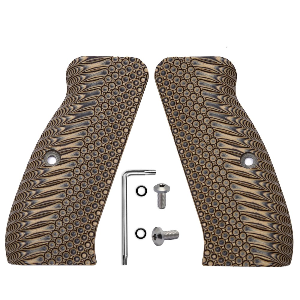 Guuun G10 CZ 75 Grips for Full Size CZ SP-01 OPS Texture - 8 Color Options